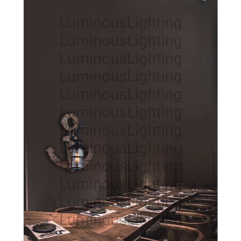 SL5016-1 LAMPU DINDING HIAS KAYU VINTAGE MINIMALIS KLASIK MODERN TERAS CAFE RESTORAN VILLA RUANG TAM