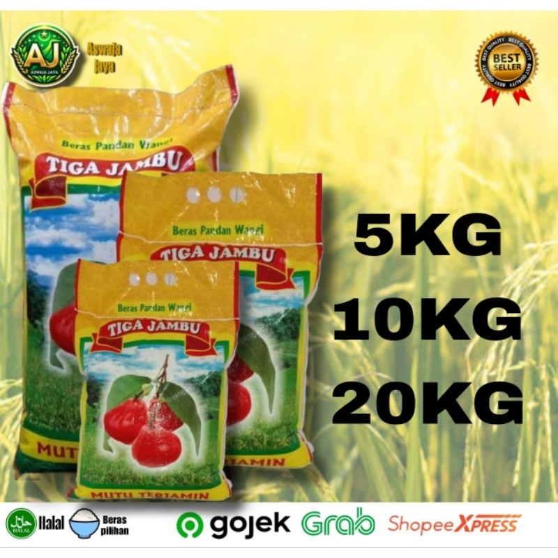 

Beras Tiga Jambu 5KG-10KG-20KG pulen - Premium