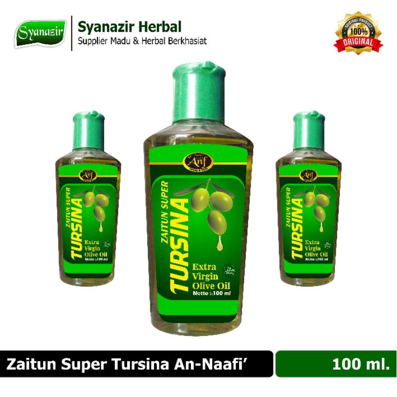 

Minyak Zaitun Super Tursina An-Naafi' 100 ml - Extra Virgin Olive Oil