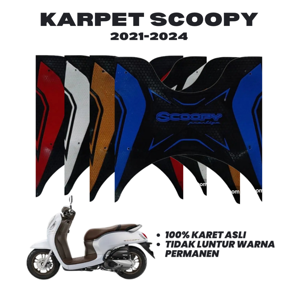 KARPET MOTOR HONDA NEW SCOOPY 2021- 2024/ALAS KAKI MOTOR HONDA NEW SCOOPY 2021-2024
