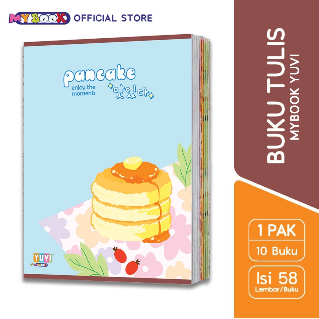 

My Book Yuvi Buku Tulis Exclusive Makanan Dessert Korea 58 Lembar - 10 Buku
