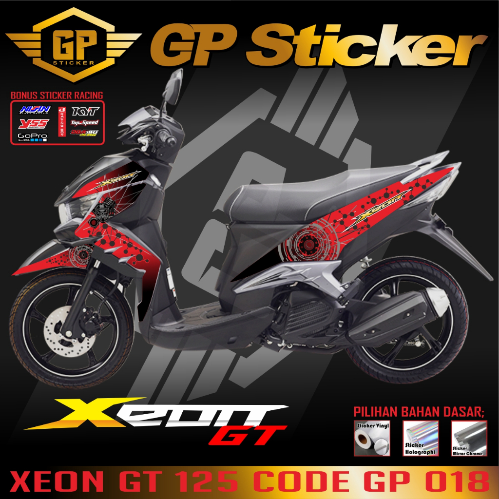 STRIPING Xeon GT 125 VARIASI KEREN // Stiker Variasi Xeon GT 125 simpel GP 018