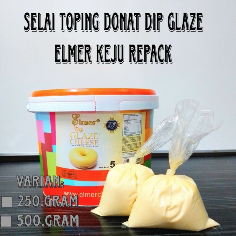 

Selai Toping Donat Dip Glaze Elmer Keju Repack | 500gr | 250gr | [ Original ]