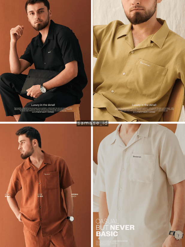 Kemeja Koko Samase Lengan Pendek S064 Baju Koko Pria Dewasa
