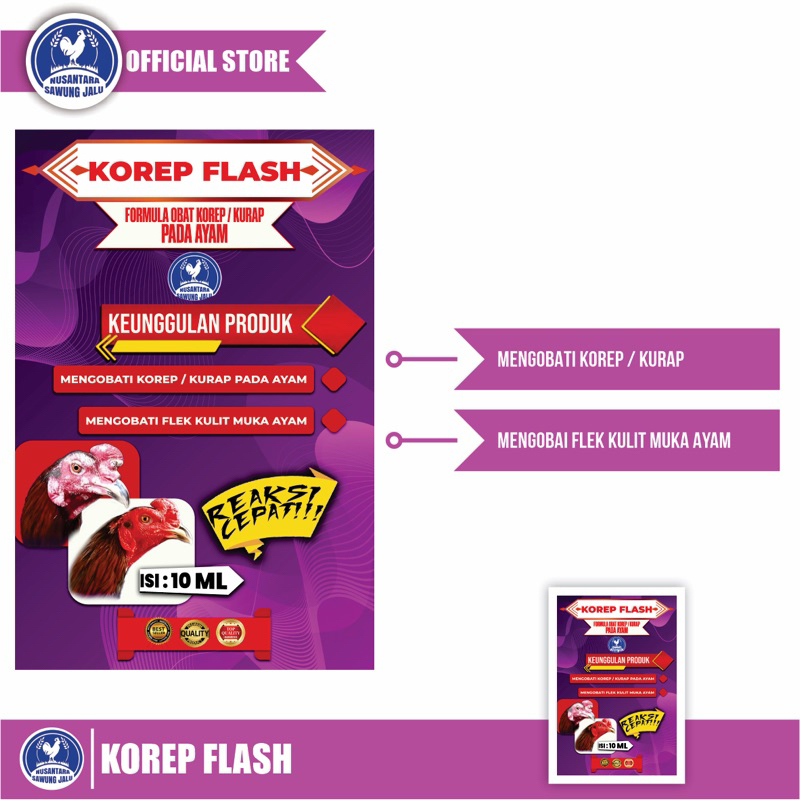 obat korep ayam korep flash