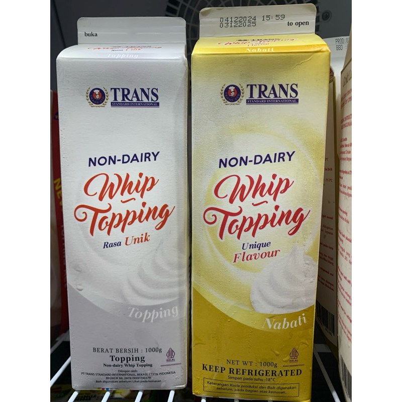 

TRANS Whipping Cream Gold, Silver 1 Liter