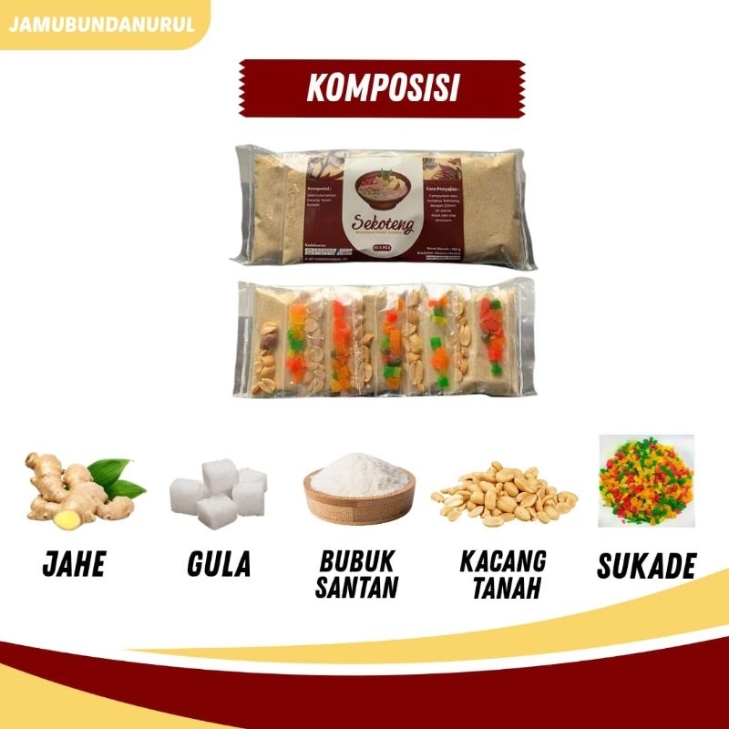 

sekoteng JAHE santan susu 1 bks isi 5