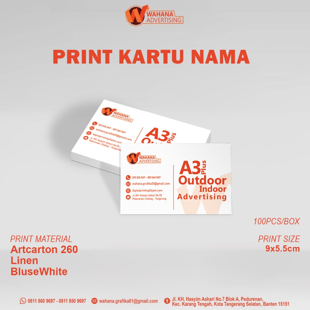 

CETAK KARTU NAMA PER BOX 100 PCS | BUSINESS CARD | CUSTOM CARD NAME | HANG TAG | PRICE TAG | KUPON