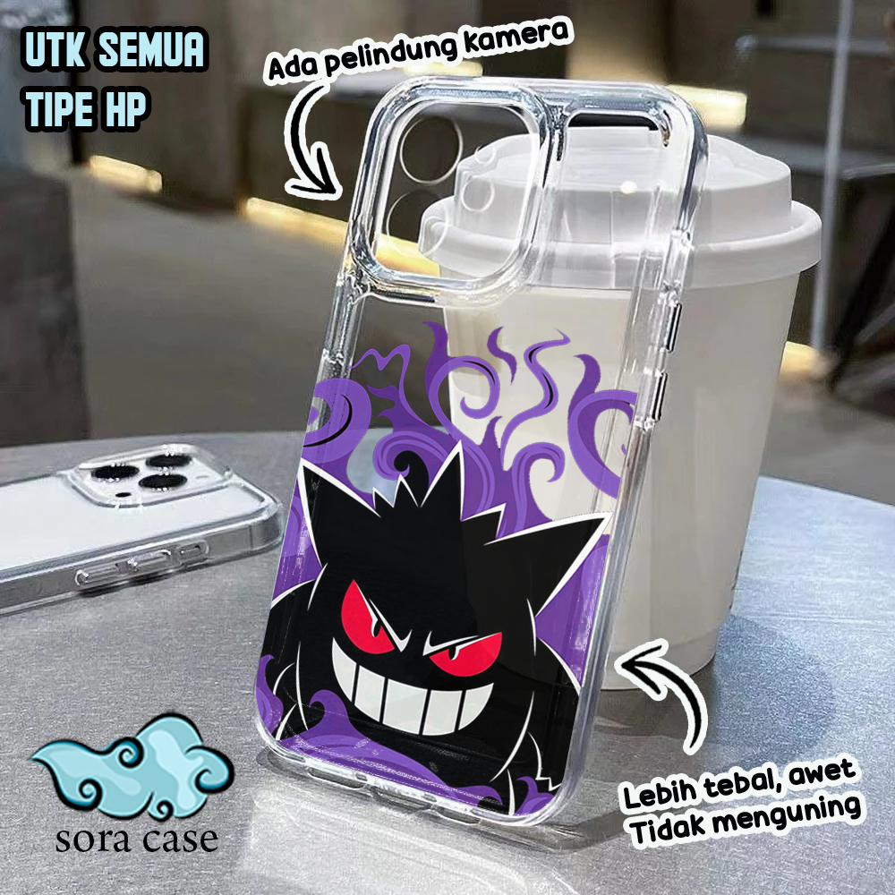 GENGAR PIKACHU POKEMON CASE PROCAMERA FOR OPPO VIVO SAMSUNG IPHONE XIAOMI REALME INFINIX ALL TYPE