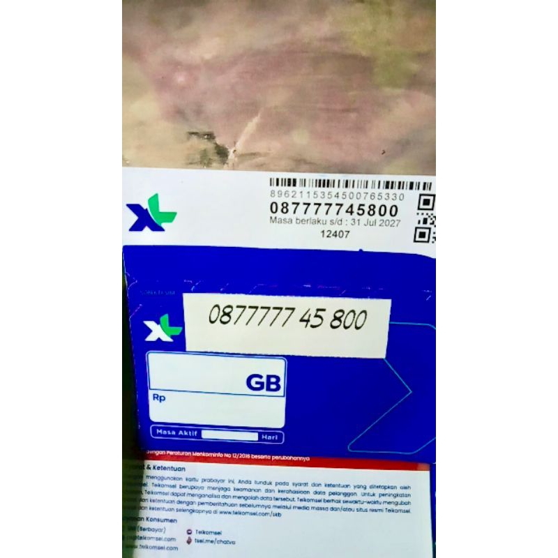 Kartu Perdana XL Seri Panca 777 77