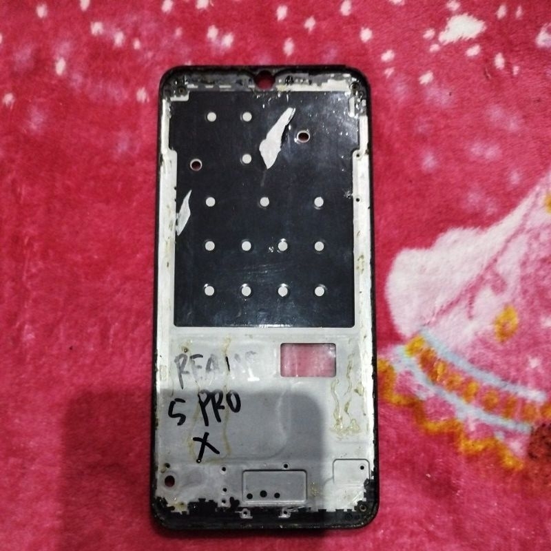 frame lcd dudukan tatakan lcd REALME 5 PRO original copotan minus cuil