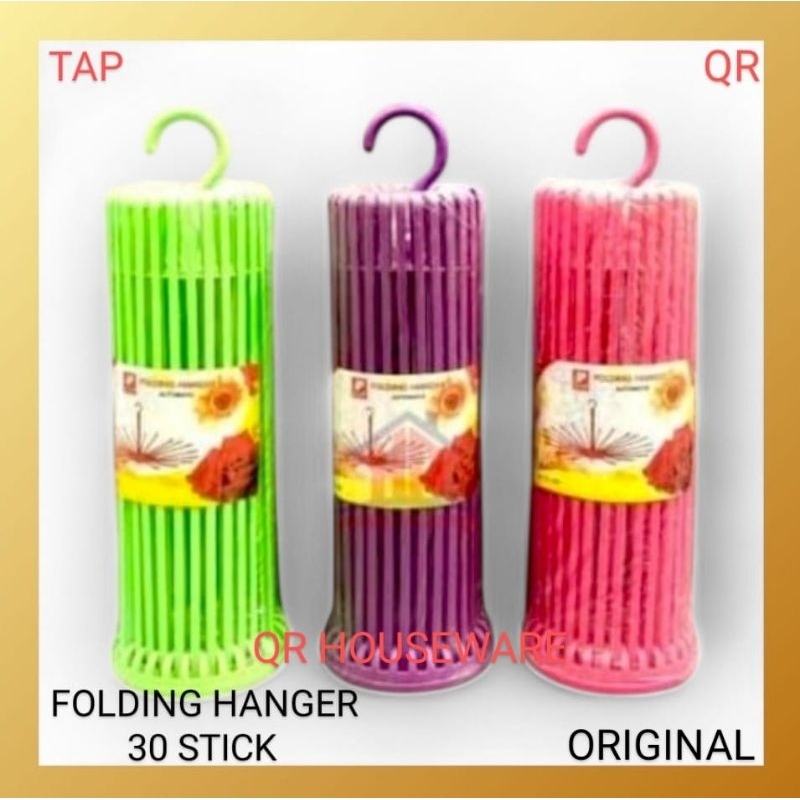 Gantungan Baju Lipat Bulat 30 Stick Otomatis