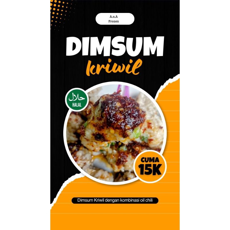 

Dimsum Kriwil 15K isi 10 pcs (Frozen)