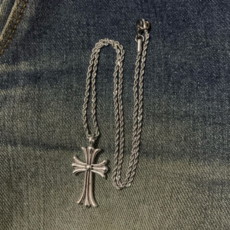 Chrome Hearts Cross Necklace, Kalung Salib Chrome Hearts