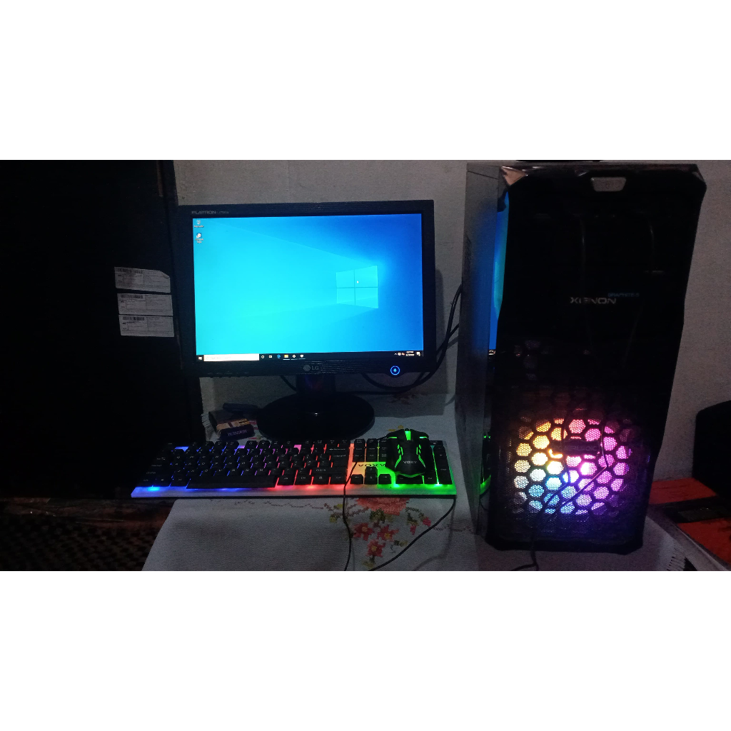 PC Fullset Core i5 2400 | RAM 8GB | SSD 120GB | Monitor 19 Inch | RGB Fan | Komputer Kantor, Admin, 