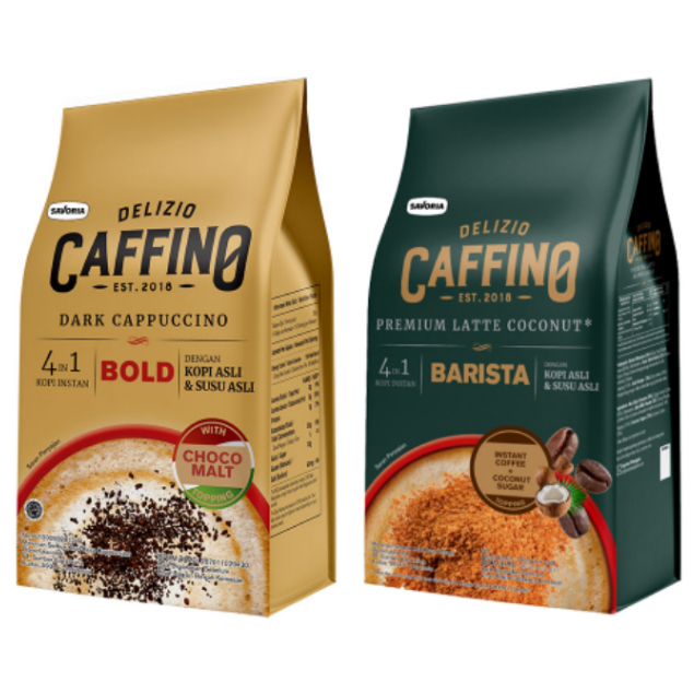 

Caffino kopi instant 4in1 dark cappuccino / premium barista latte coconut isi 6 sachet