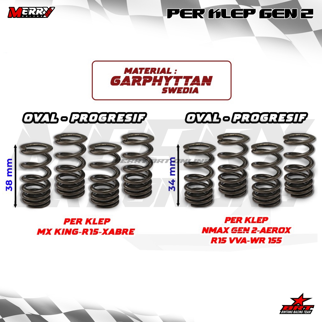 Per Klep Super Oval BRT Spring Valve Nmax Mx Aerox R15 VVA WR155 Mx King R15 Old Xabre Satria FU FI 