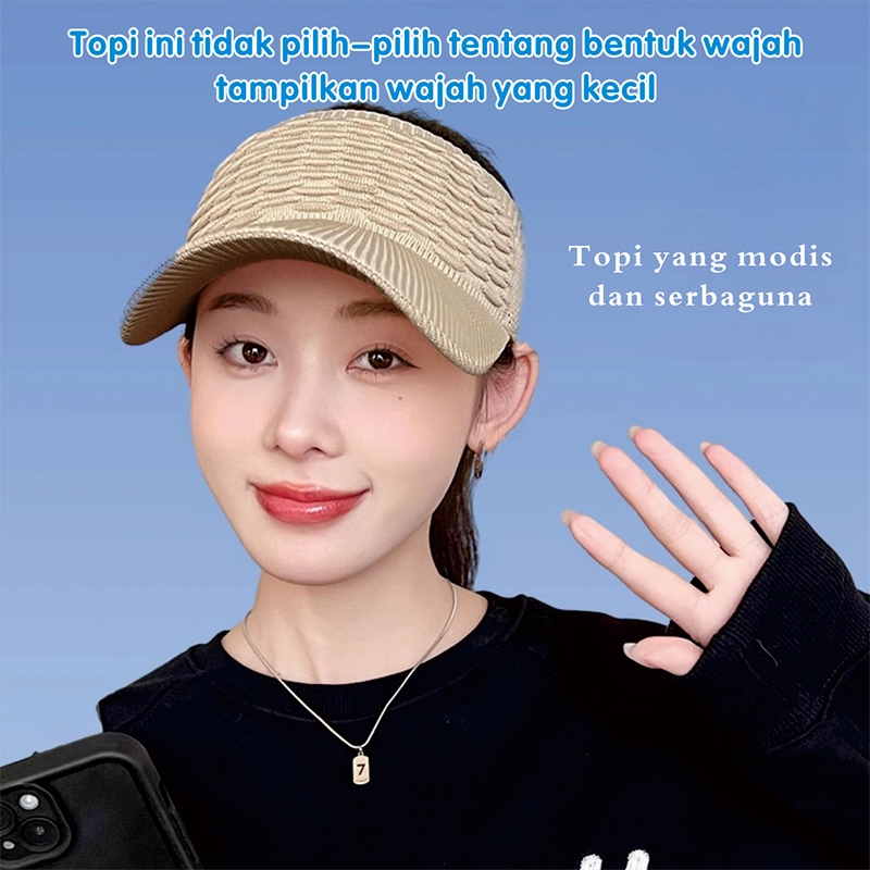 TERBARU MOLFINE Topi Wanita Golf Senam Untuk Hijab Topi Anti UV Korea Style Topi OlahragaTennis