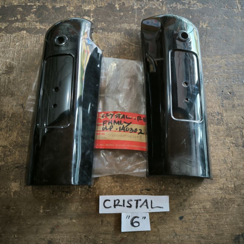 Tutup Shock Depan Suzuki RC110 Crystal Hitam Original Suzuki