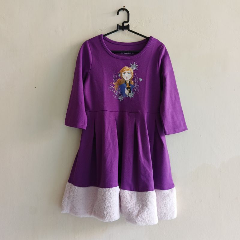 dress anak 5-6 tahun, preloved branded frozen barbie