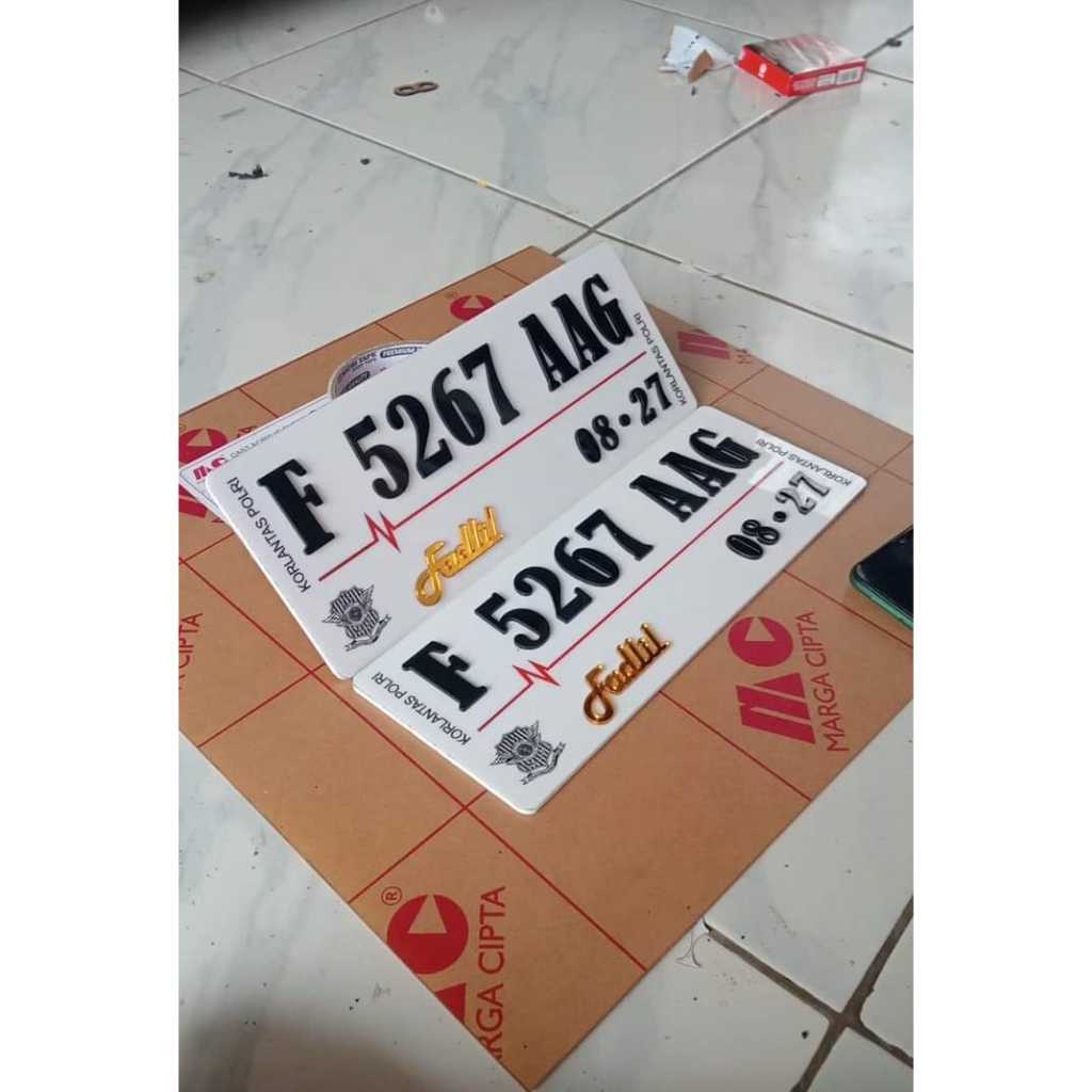 Plat Nomor Timbul Akrilik Motor Baut Tanam / Plat Nomor Motor Variasi Murah Original / Plat nomor mo