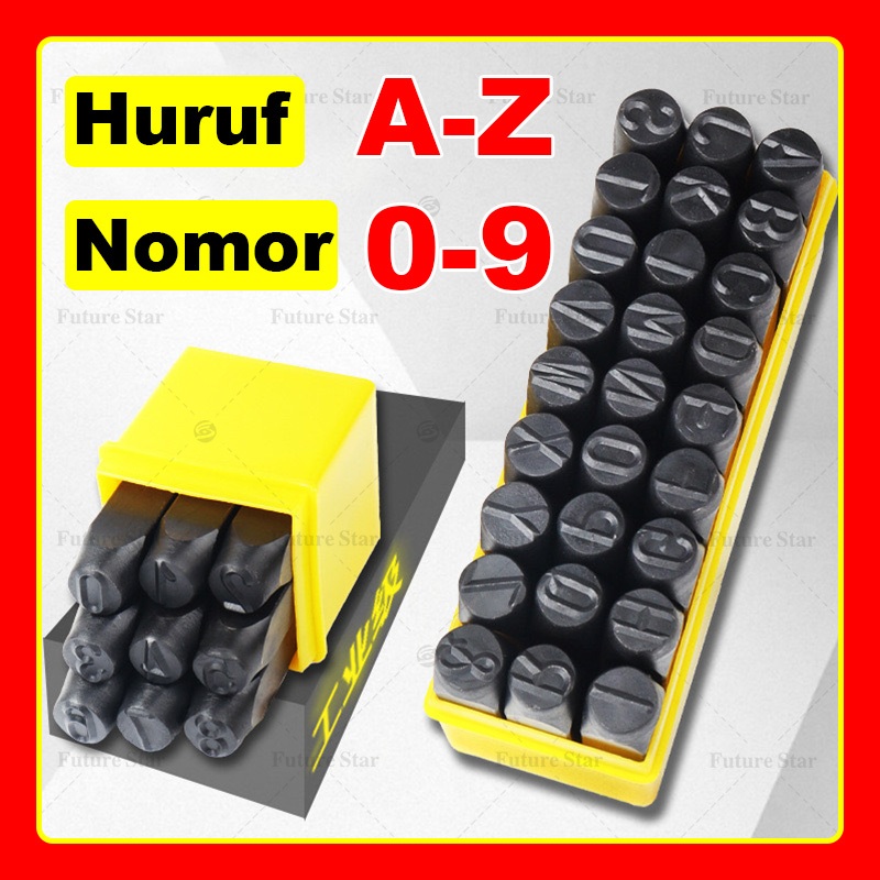 Ketok Huruf Angka Alat Ketok Huruf dan Angka Nomor Rangka Mesin Ukuran 4mm 6mm 8mm