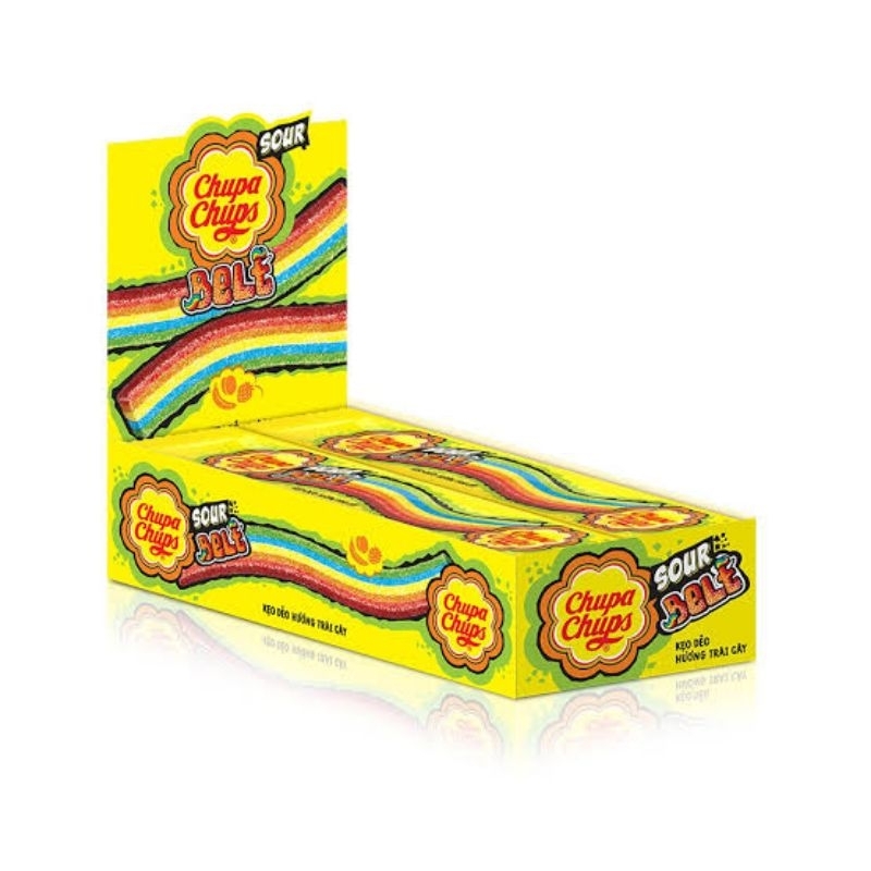 

Permen Chupa Chups Sour Belt 24 x 8 gr Rasa Aneka Buah Jeli