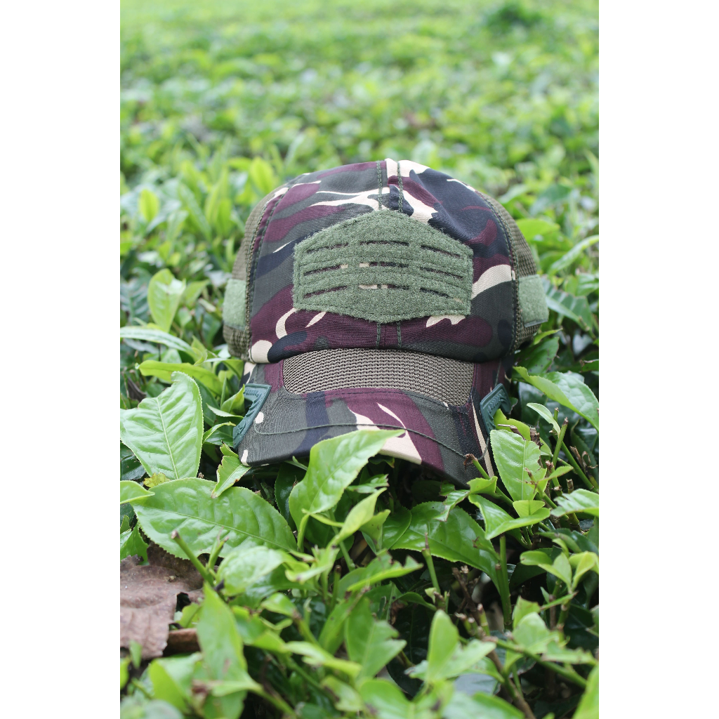 Topi Tactical Coak Loreng Banser Variasi mesh Hijau