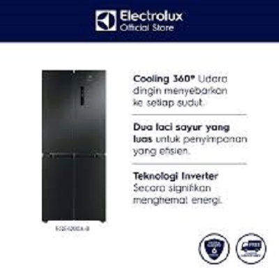 KULKAS/4PINTU/ELECTROLUX/457LITER/EQE4200A.B/BLACK