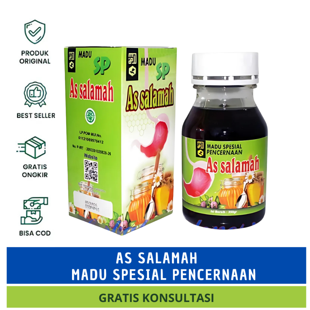 

Madu Assalamah Pencernaan, Maag, Liver, Radang, Usus Isi 350gr - Spesial Pencernaan As salamah