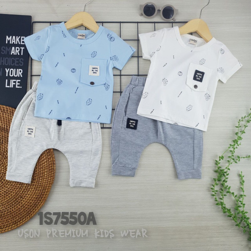 Uson Stk 7/8 Pls7 / Uson Setelan Anak / Setelan Anak Laki-Laki / Baju Anak Cowok / Setelan Anak Keki