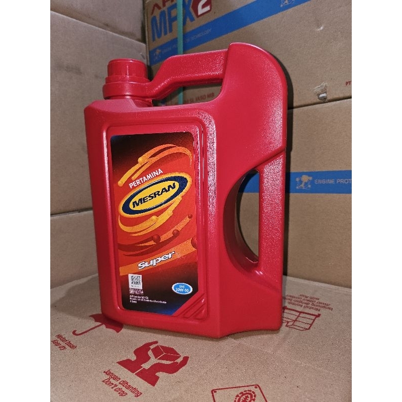 Oli Pertamina Mesran Super 4 Liter 20W-50/Oli Mobil Mesin Bensin