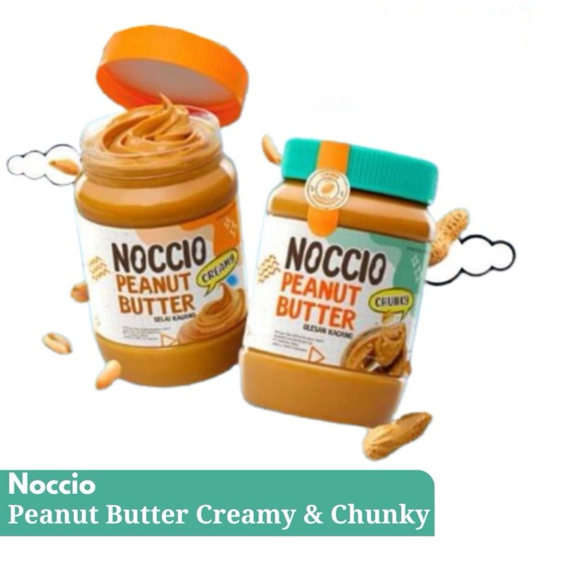 

noccio peanut butter selai kacang halus chunky crunchy creamy premium pb