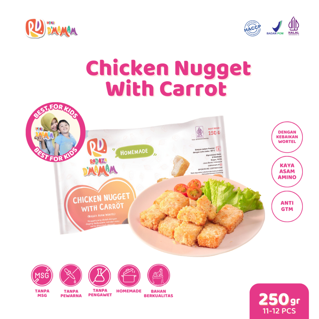 

Dmamam Nugget Ayam Wortel Finger Food mPASI Halal No MSG