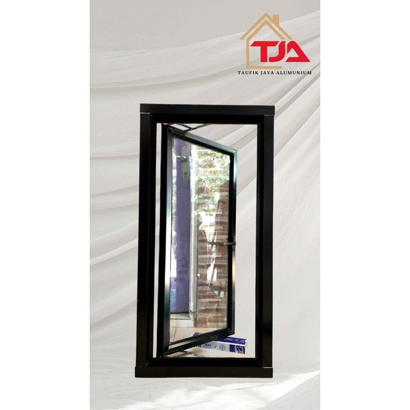 Jendela Aluminium 100x60/110x60/120x60/130x60x140x60 Lengkap Siap Pasang Sudah Berikut Kusen 3in