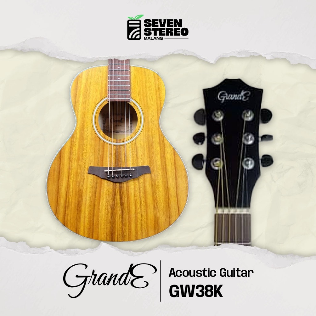 Grande GW38K GW-38K NS Acoustic Guitar Original - Gitar Akustik 3/4 Mini