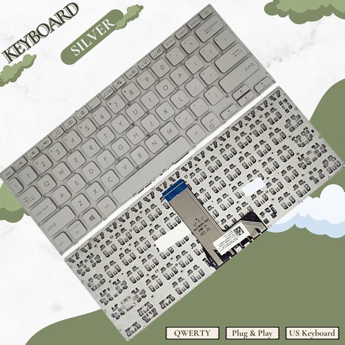 Best Quality Keyboard Asus Vivobook M409 M409D M409DA M409BA Silver - GARANSI