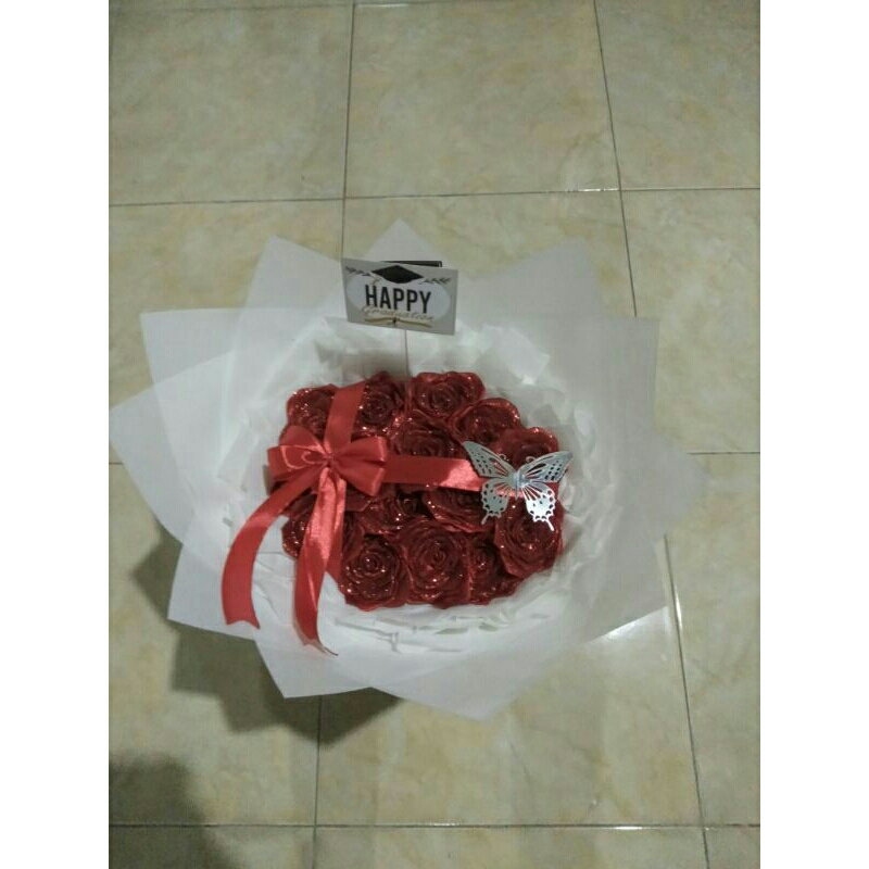 

buket pita satin 15 tangkai kecil