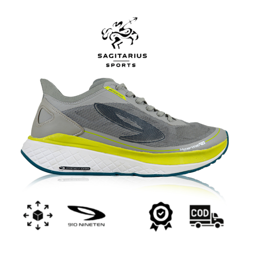 SEPATU LARI 910 ORIGINAL KENZO RUN - ABU/KUNING/PUTIH