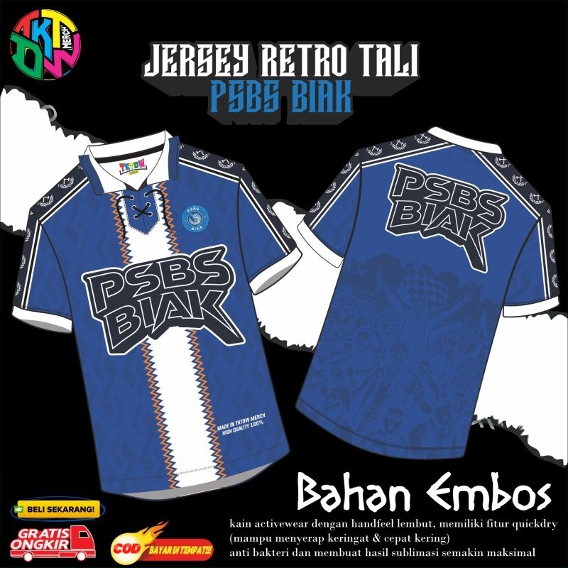 JERSEY SUPORTER ( PSBS BIAK ) RETRO TALI