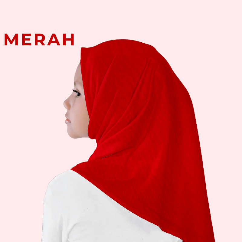 TERLARIS Jilbab Anak Instan Kerudung Bergo Hijab Sport Anak Perempuan SD SMP Polos