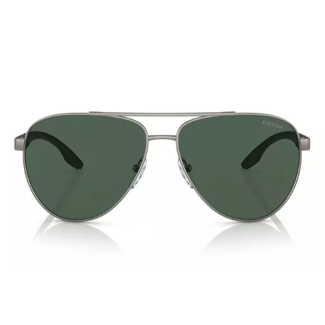 Kacamata Hitam Prada Sunglasses PS 52YS 6593 Matt Gunmetal Green Tuning