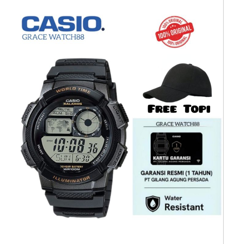 Jam tangan Casio Original Ae-1000w-1avdf / Casio Ae-1000w-1a