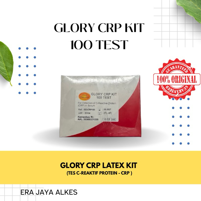 CRP LATEX KIT 100 TEST GLORY GIAGNOSTICS CRP (C-Reactive Protein) LATEX KIT 100T