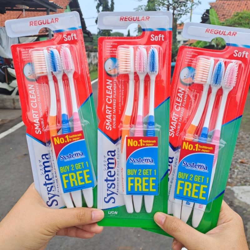 Sikat gigi systema isi 3/Systema/Sikat gigi/Systema soft
