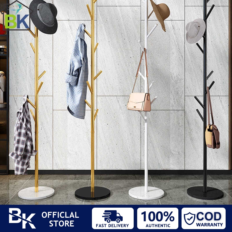 Standing Hanger Gold Serbaguna - Gantungan Baju Berdiri  Gantungan Baju Topi Tas Marmer Multifungsi 