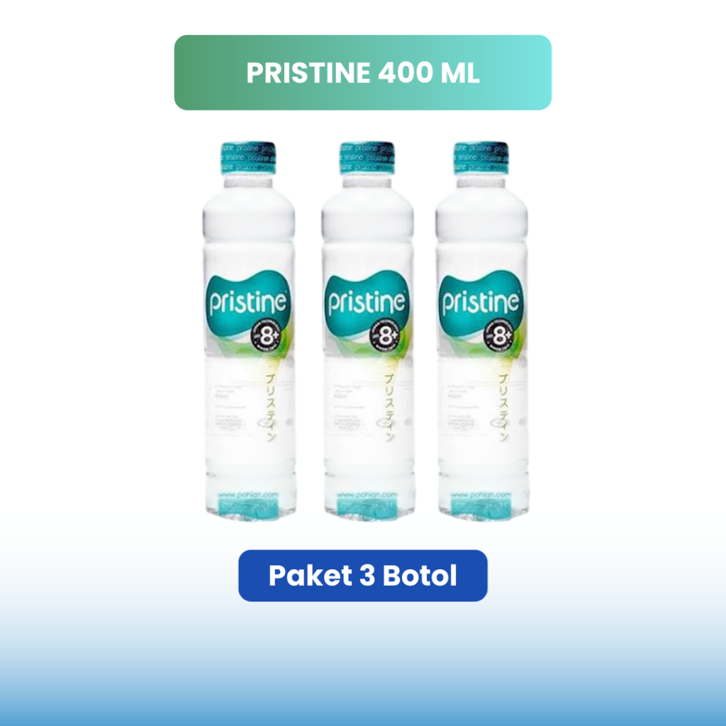 

Jual Pristine Water Ph 8,6+ Botol 400 ml Paket 3 Botol
