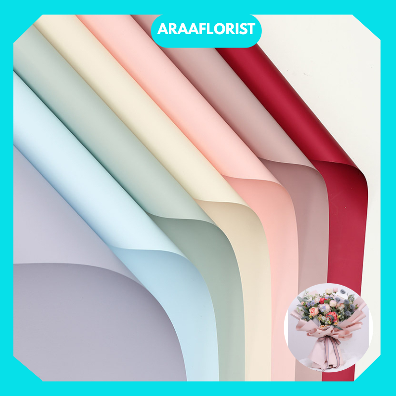 

KB03 Kertas Buket Bunga Polos Waterproof Cellophane Full Color Flower Wrapping Paper