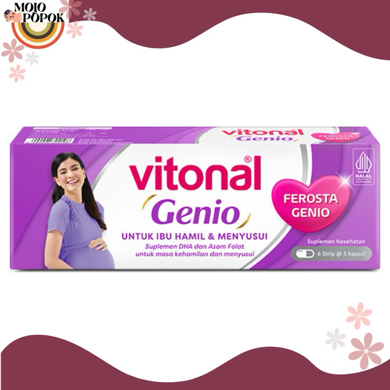 VITONAL GENIO/Box | Suplemen DHA dan Asam Folat untuk Ibu Hamil dan Menyusui
