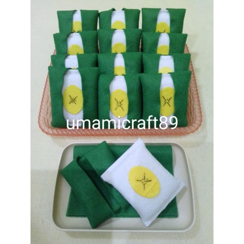 Replika Kue Pisang / Mainan flanel Kue Jajanan Pasar / Mainan Edukasi Anak / Mainan masak-masakan